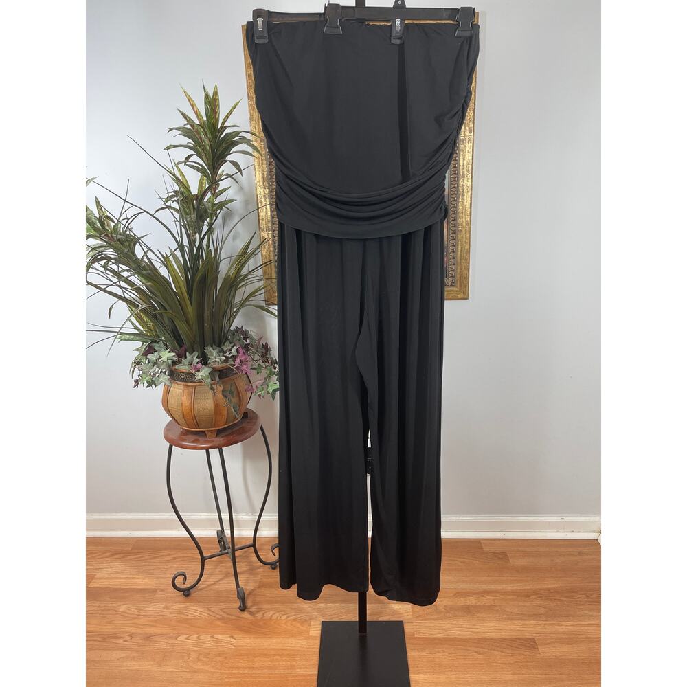 Ashley Stewart Off the Shoulder Jumper Womens 2X Black Minimalist Chic Elegant